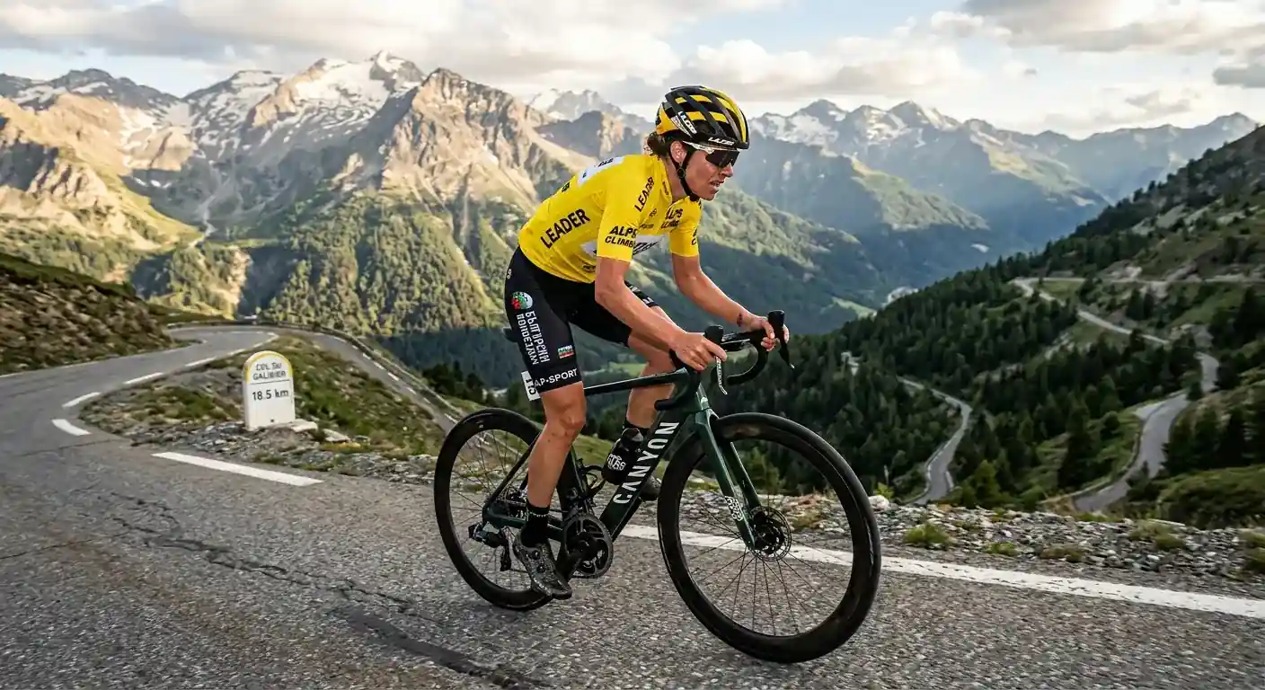 Колоездачка катери стръмен планински етап на Tour de France Femmes
