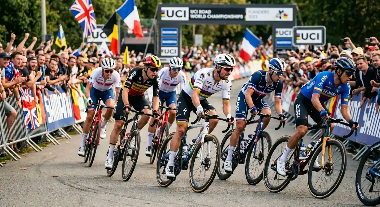 Колоездачи в национални екипи на UCI Световно първенство с дъгова фланелка